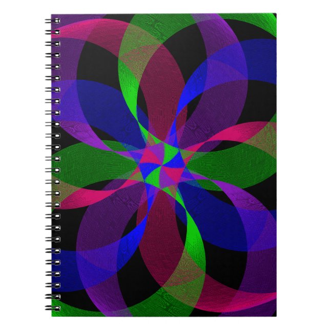 Caderno Espiral 3D 2D Geometric Hybrid Spiral Notebook (Frente)