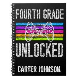 Caderno Espiral 4º ano desbloqueado de volta à escola personalizad