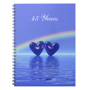 Caderno Espiral 45. º aniversário do Sapphire Hearts