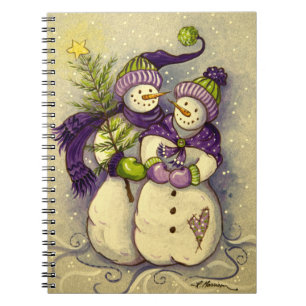 Caderno Espiral 4882 Snowmen Natal