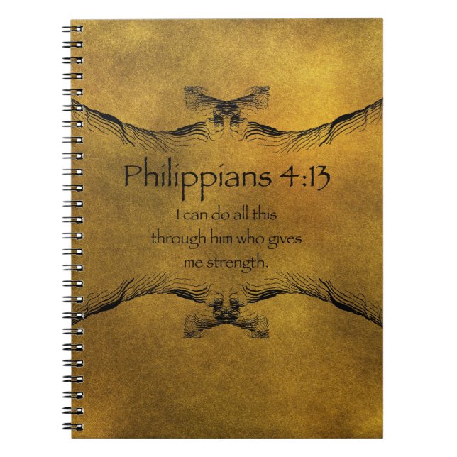 Caderno Espiral 4:13 dos Philippians (Frente)