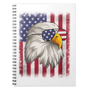 Caderno Espiral 4 de julho de 2010 Bandeira Americana Patriótica E