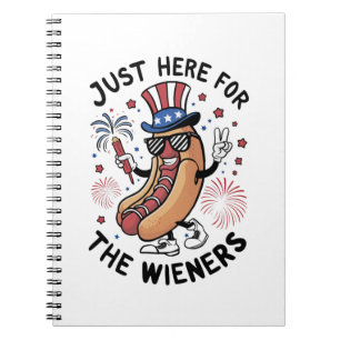 Caderno Espiral 4 De Julho Wieners USA American flag Patriotic