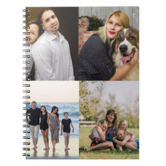 Caderno Espiral  4 Family Photo Collage Custom