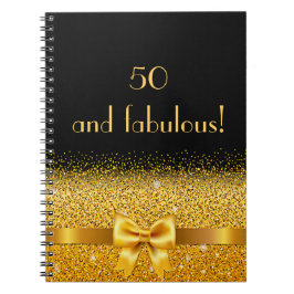 Caderno Espiral 50 e fabuloso livro de convidados de ouro negro