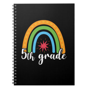 Caderno Espiral 5 Grau 5 Teacher Grau Rainbow Star