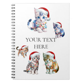 Caderno Espiral 5 Kittens de Natal