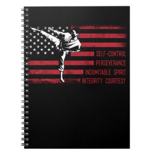 Caderno Espiral 5 Tenets American Taekwondo Fighting