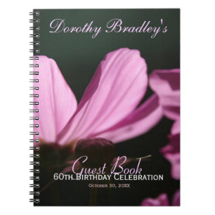 Caderno Espiral 60º Livro de Convidados Personalizável da Celebr