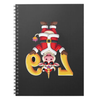 Caderno Espiral 67 Unicórnio de Natal 6 7 Meme para Meninas Crianç