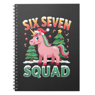 Caderno Espiral 67 Unicórnio Natal Dabbing para Meninas Crianças 6