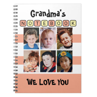 Caderno Espiral 6 photo love you peach grandma's