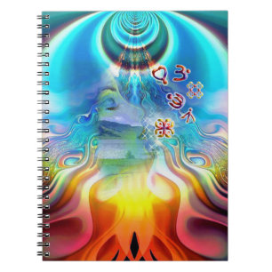 Caderno Espiral 6 Símbolos do Chakra Base da Linguagem da Luz