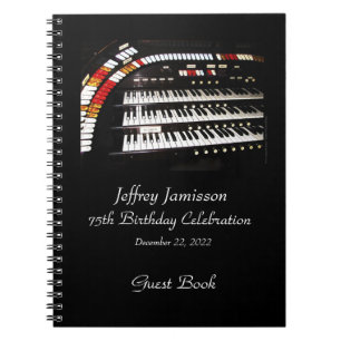 Caderno Espiral 75º Livro de Convidados da Festa de aniversário,