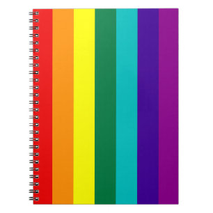 Caderno Espiral 7 Bandeja do Orgulho gay Rainbow
