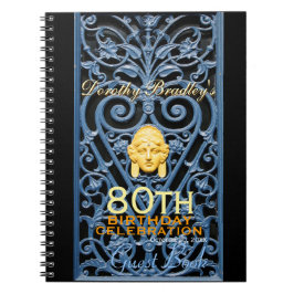 Caderno Espiral 80 Aniversário Celebração de Aniversário Art Convi