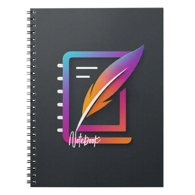 Caderno Espiral 80 páginas em branco e preto (Frente)