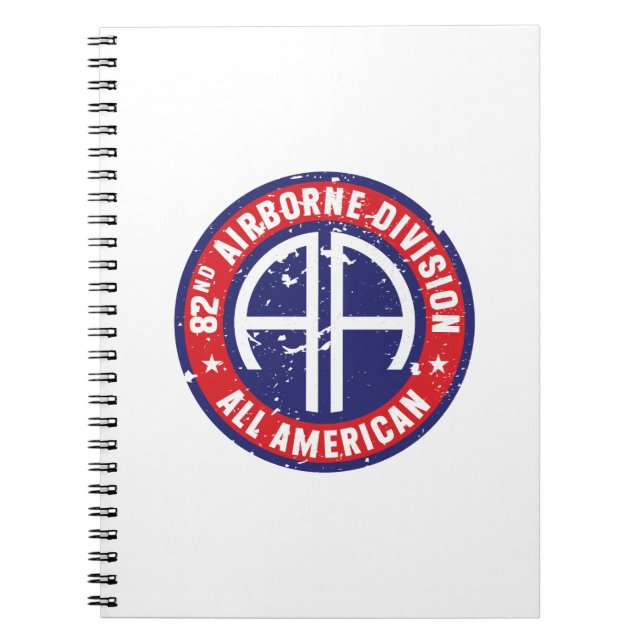 Caderno Espiral 82ª Divisão de Transportes Aéreos "All American" G (Frente)