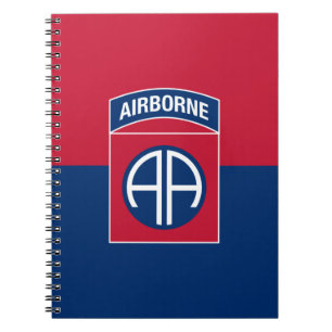 Caderno Espiral 82.a Divisão Aerotransportada Bandeira Militar Vet