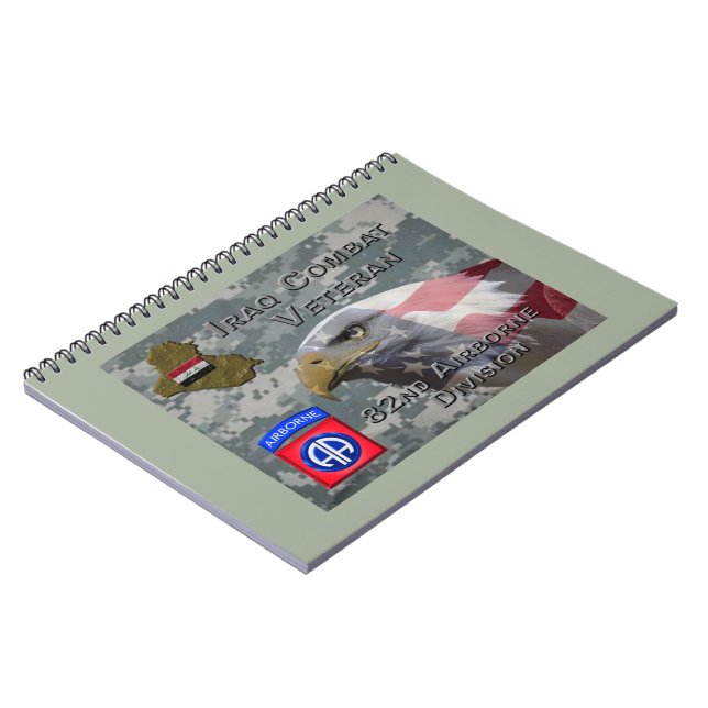 Caderno Espiral 82.a Frente aérea Div Iraque Combat Veteran (Left Side)