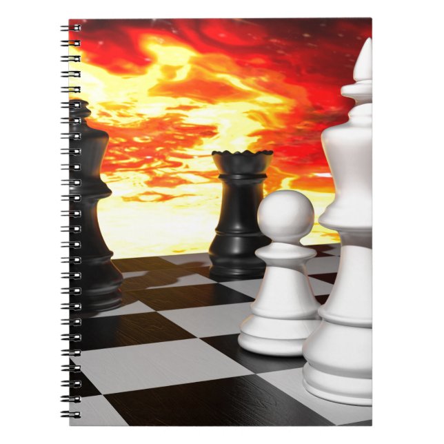 CADERNO ESPIRAL -851253 PAREDE DE SEGUNDO PLANO DO JOGO DE XADREZ  (Frente)