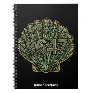 Caderno Espiral 8647 Concha Linocut Oitenta e Seis Quarenta e Sete