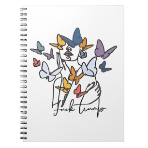 Caderno Espiral 86 47 Camisa Floral Anti-Trump, Presidente Impeach