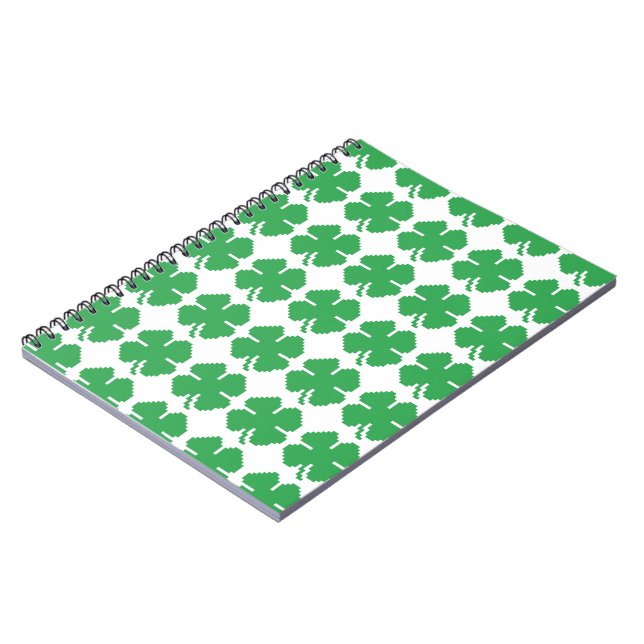 Caderno Espiral 8 Bits Pixel Sortudo Quatro Folha (Left Side)