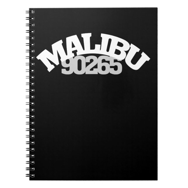 Caderno Espiral 90265 Código Postal Malibu Califórnia Pacific Coas (Frente)