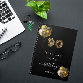 Caderno Espiral 90 de aniversário do livro convidado animal-leopar