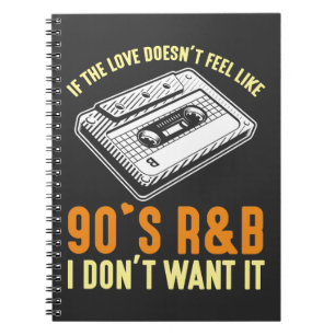 Caderno Espiral 90 s R&B Music Cassette 90 músicas Lover
