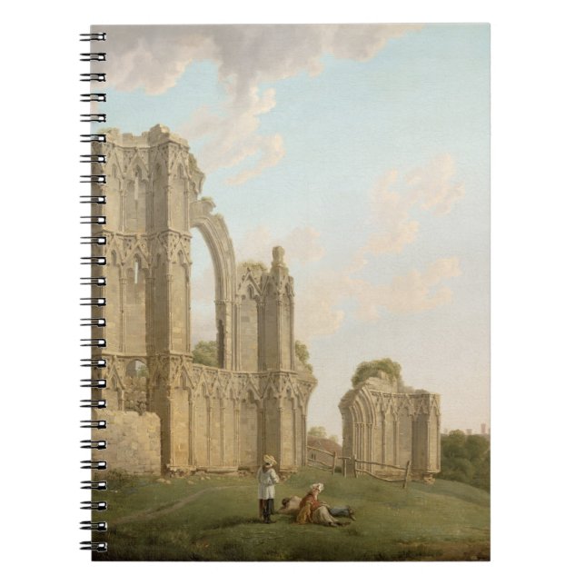 Caderno Espiral A abadia de St Mary, York, c.1778 (óleo em canvas) (Frente)