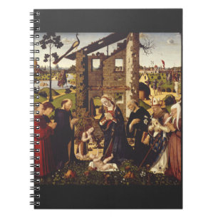Caderno Espiral A Adoração de Biagio d'Antonio Arte Medieval