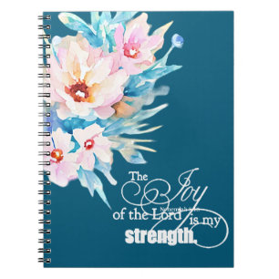 Caderno Espiral A Alegria do Senhor floral