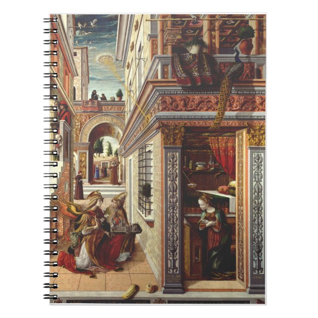 Caderno Espiral A Anunciação, com o Santo Emidius (Frente)