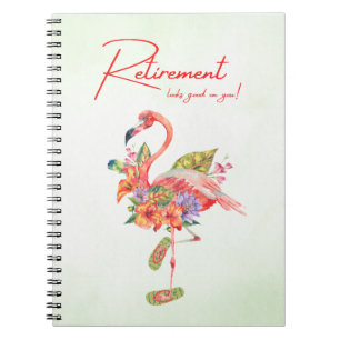 Caderno Espiral A aposentadoria parece boa em você! Tropical Flami