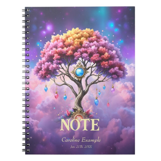 Caderno Espiral A Árvore Celestial do Devir.  (Frente)