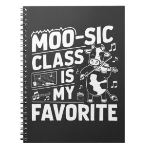 Caderno Espiral A aula de moo é a minha escola de coco de moo, eng