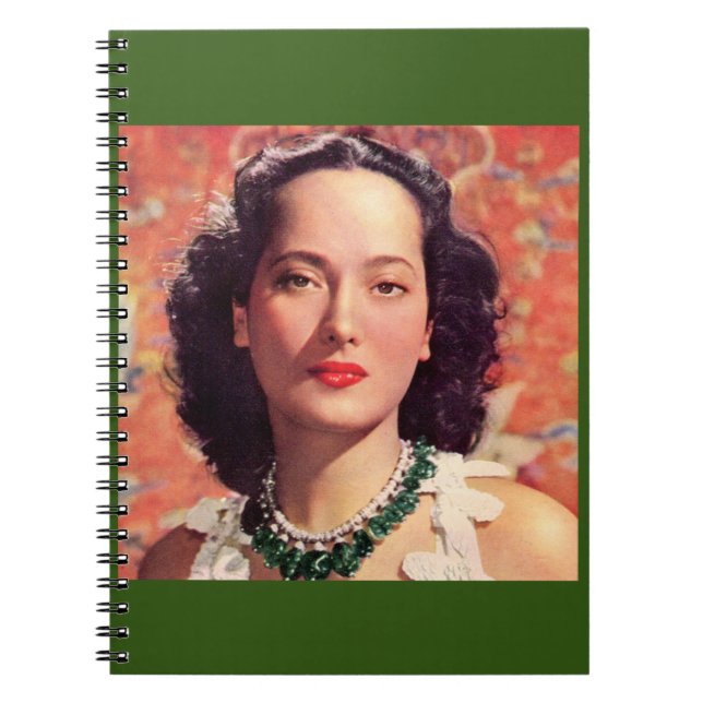 Caderno Espiral a bela Merle Oberon (Frente)