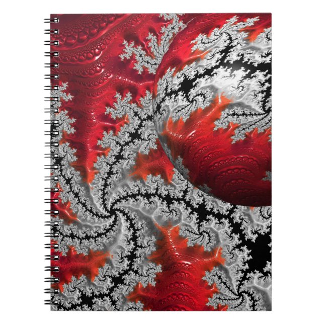 Caderno Espiral A Beleza do Notebook Espiral Mandelbrots (Frente)