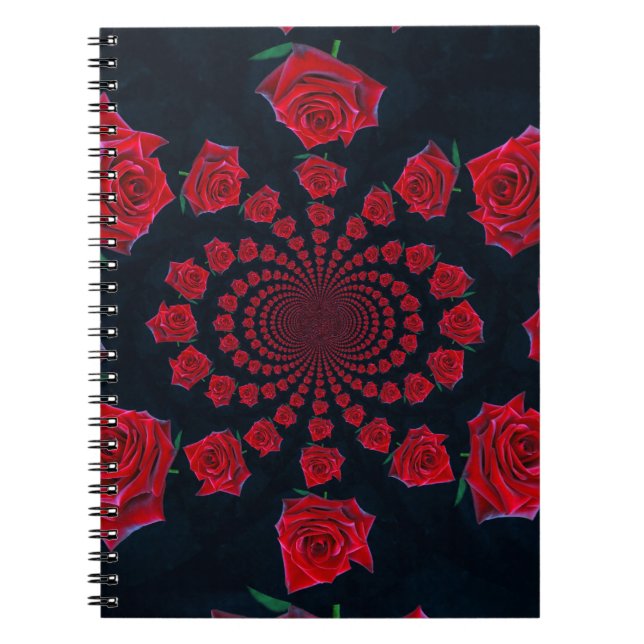 Caderno Espiral A Beleza dos Rosas: Fantasia Floral (Frente)