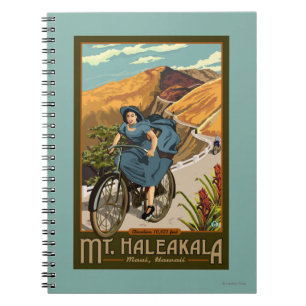 Caderno Espiral A bicicleta do Mt. Haleakala monta Havaí