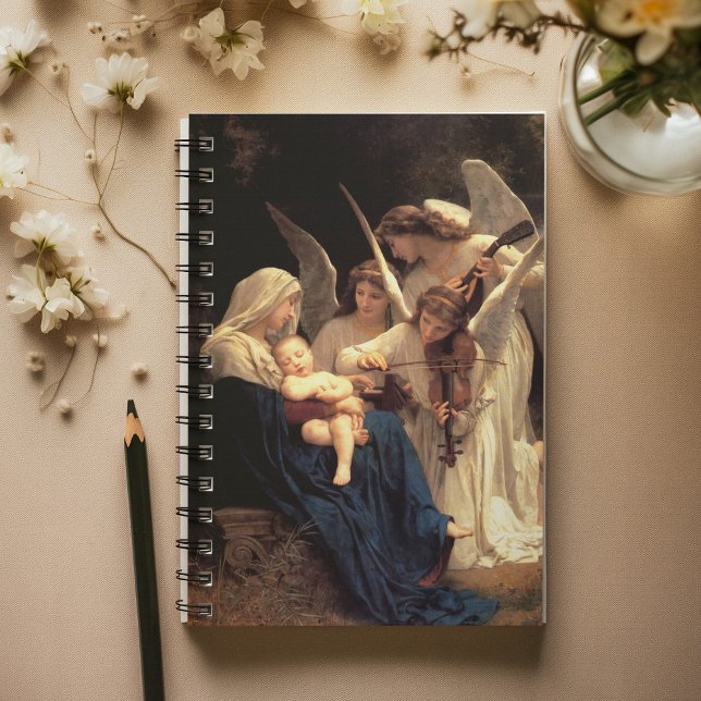 Caderno Espiral A canção dos anjos, Bouguereau (Criador carregado)