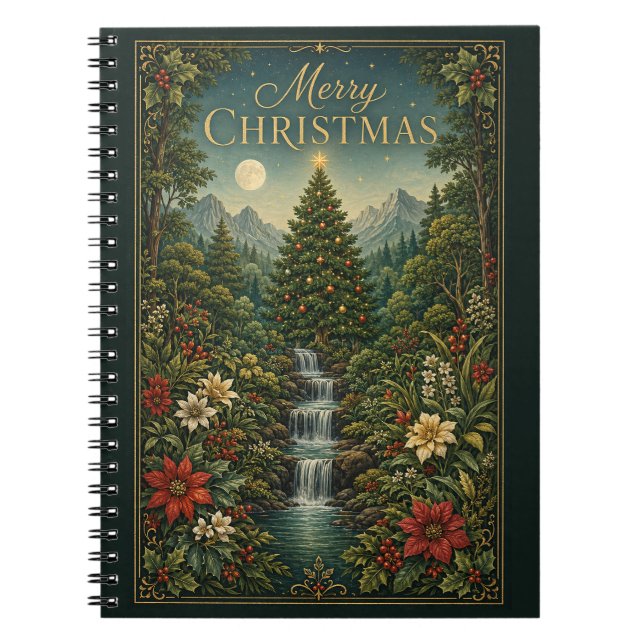 Caderno Espiral A Cascata da Magia de Natal (Frente)
