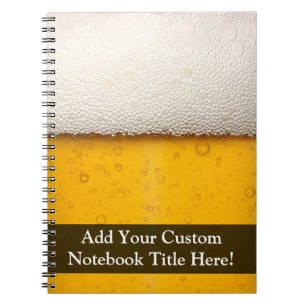 Caderno Espiral A cerveja borbulha Fim-Acima