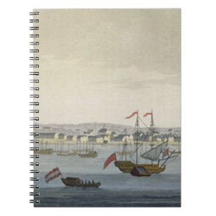 Caderno Espiral A cidade de Paramaribo (gravura da cor)