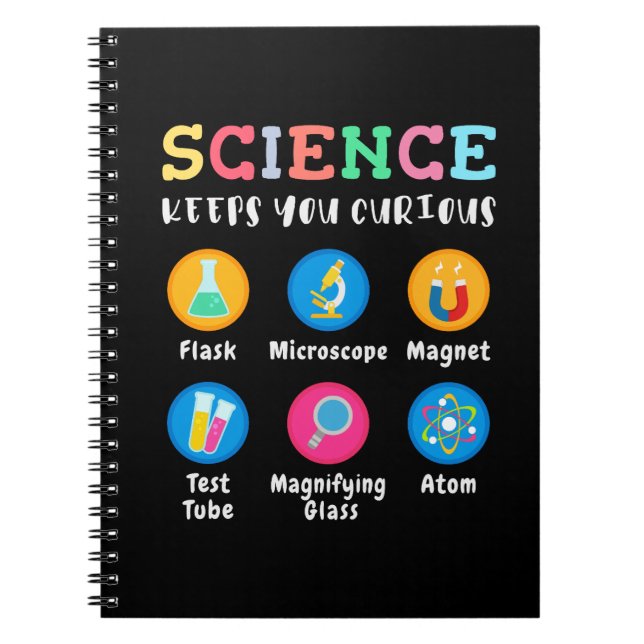 Caderno Espiral A ciência mantém você curioso (Frente)