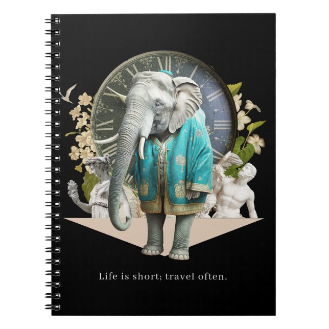 Caderno Espiral A citação do Viagem do Viajante Aventurado (Frente)