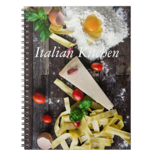 Caderno Espiral A comida italiana personaliza o texto