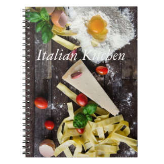 Caderno Espiral A comida italiana personaliza o texto